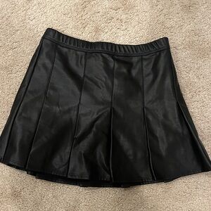 Abercrombie Kids Faux Leather Black Skirt